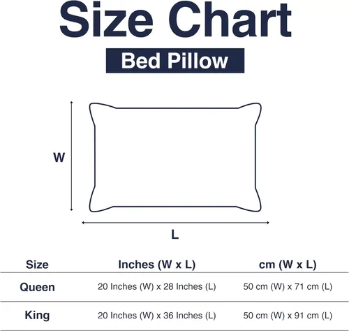Vista 8 de Casual Living Juego de 2 almohadas de cama tamaño Queen, fundas de almohada de algodón alternativas con fundas de almohada de algodón para personas