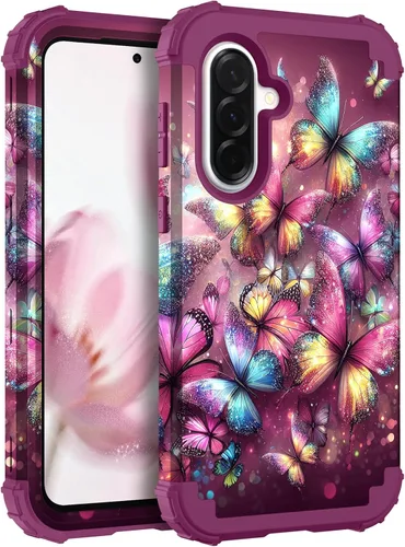 Vista 51 de Hocase Funda para Galaxy A37 5G, protección resistente a prueba de golpes, parachoques de goma de silicona suave+funda protectora híbrida