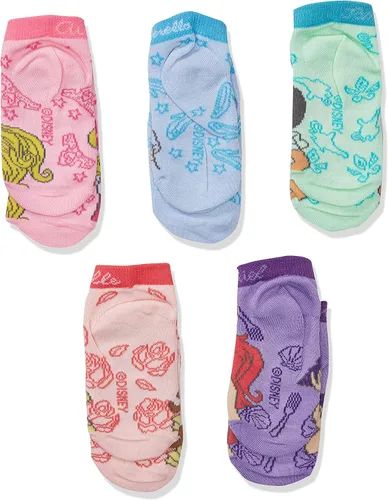 Vista 3 de Disney Paquete de 5 calcetines cortos de princesa para niñas