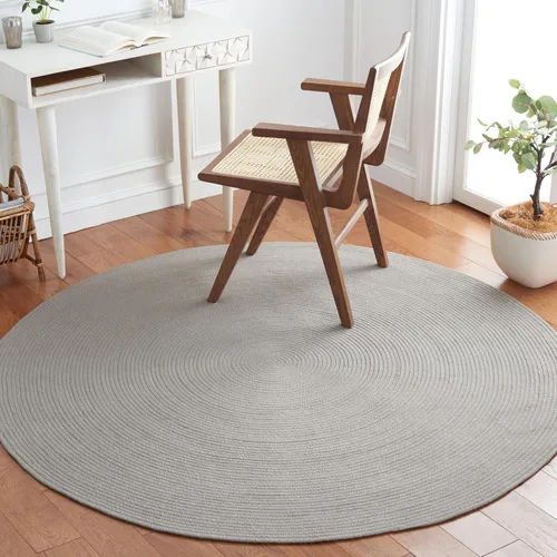 Vista 14 de SAFAVIEH Alfombra trenzada Collection – Alfombra redonda de 3 pies, color beige, hecha a mano, casa de campo, ideal para zonas de alto tráfico