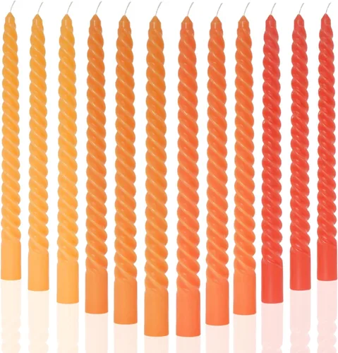 Vista 15 de MAITREYA Velas Cónicas de Color Crema Juego de 12 Velas para Decoración Bodas Fiestas Iglesia - Velas Sin Perfume Que No Gotean, 10 pulgadas