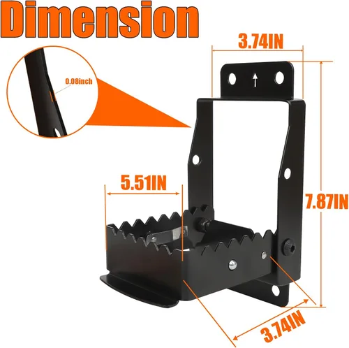 Vista 6 de Reposapiés de pasajero para cuatrimoto resistente, reposapiés para pasajero trasero, antideslizante, 4 ruedas, reposapiés plegable universal