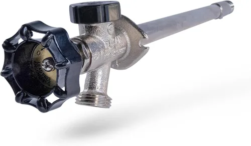 Vista 12 de Midline Valve Llave de sillín antiescarcha de 6 pulgadas con rompedor de vacío integral, latón cromado, sin plomo, entrada MIP/sudor de 1/2 pulgada