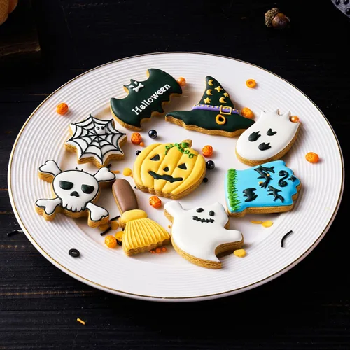 Vista 2 de ETERSION Cortadores de galletas de Halloween de 2 a 3 pulgadas, 9 formas diferentes Cortadores de galletas de Halloween, 9 formas diferentes, 2-3