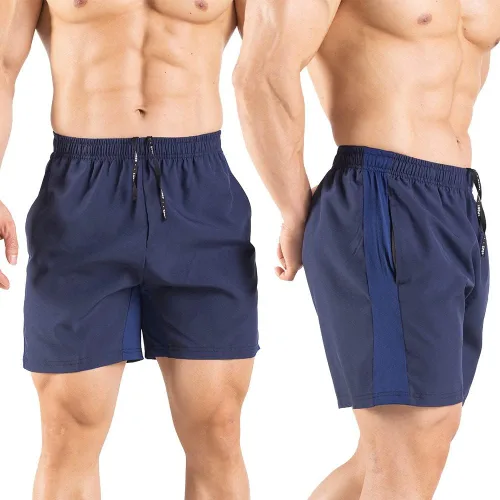 Vista 3 de Gaglg Pantalones cortos de correr para hombre de 5 pulgadas, paquete de 2 pantalones cortos de entrenamiento atlético de secado rápido con bolsillos