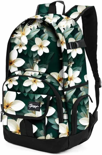Vista 24 de Mochila escolar estilo Rickyh, mochila de viaje para hombres y mujeres, mochila ligera con compartimento para portátil, Tamaño único