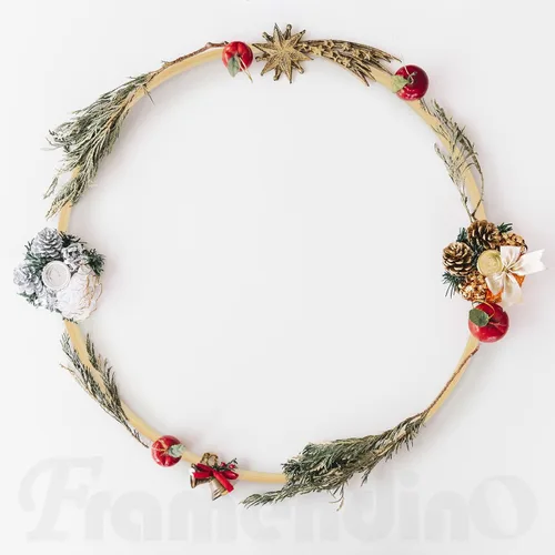 Vista 5 de Framendino, Paquete de 10 anillos de aro de bambú de madera macramé, corona floral para bricolaje atrapasueños, decoración de boda y manualidades