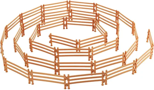 Vista 5 de Sumind 40 piezas de accesorios de esgrima de corral de caballo, juego de plástico para valla de granja, juguete de valla de granja para granero