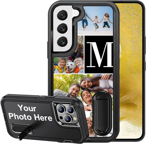 Vista 15 de Funda de teléfono personalizada para Samsung Galaxy S22 5G, funda con soporte incorporado/función atril, cubierta de protección resistente a