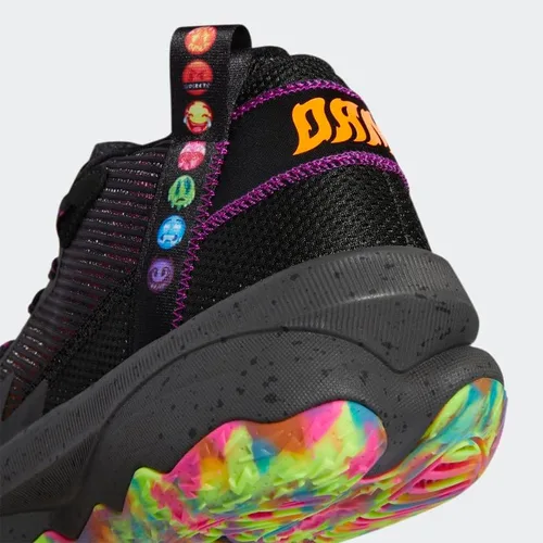 Vista 7 de Adidas Zapatos unisex Dame 8 Big Mood, Núcleo NegroGris SeisPanther Cyan