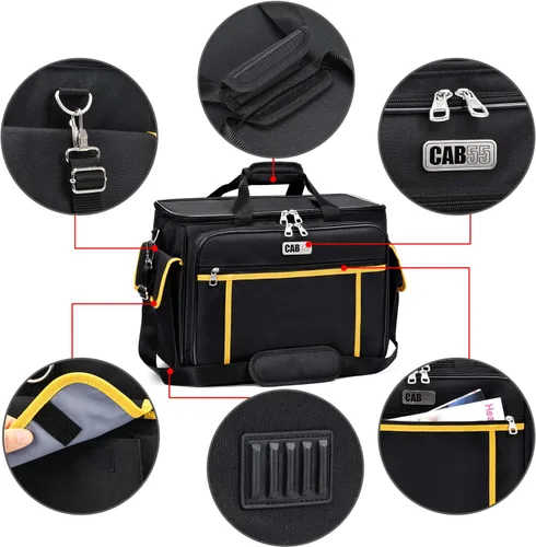 Vista 2 de CAB55 Estuche para máquina de coser - Bolsa de transporte con relleno extraíble, bolsa para máquina y accesorios