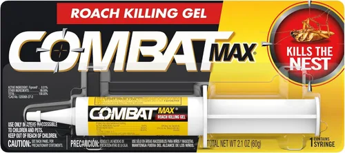 Vista 7 de Gel para matar cucarachas Combat Max para uso en interiores y exteriores, 1 jeringa, 60 gramos (paquete de 1)