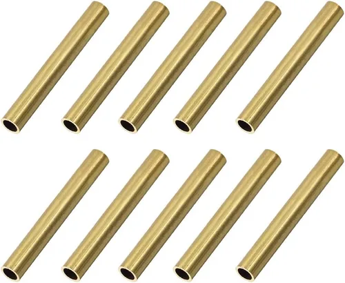 Vista 6 de uxcell Tubo redondo de latón, 0.079 in de diámetro exterior 0.020 in de grosor de pared 1.181 in de longitud, tubo sin costuras para manualidades
