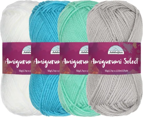 Vista 16 de JubileeYarn Amigurumi Select - Hilo de acrílico para bebé - Surtido de inspiración 83-4 madejas