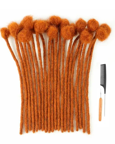 Vista 12 de Extensiones de rastas de cabello humano Cypsin de 6 pulgadas, 60 hebras, 0.2 cm de ancho, 100% cabello humano, extensiones de rastas permanentes
