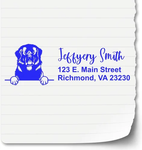 Vista 102 de American Bulldog Stamp Duo, Custom Return Address for Dog Lovers, Personalized Mail Mark for Letters and Cards