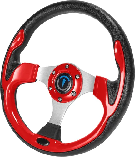 Vista 2 de Volante universal de carrito de golf para Club Car, EZGO, Yamaha, Star Car y otras marcas de carritos de golf y barcos. El adaptador se vende por