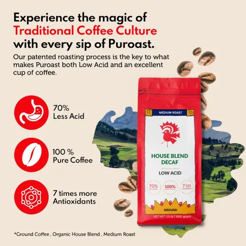 Vista 2 de Puroast - Café molido de bajo ácido, alto en antioxidante