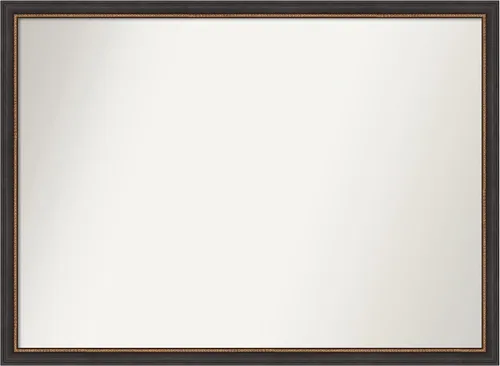 Vista 68 de Amanti Art Espejo de baño negro para sobre el fregadero, 23 x 23 pulgadas, espejo cuadrado negro Ashton, marco de madera tradicional mediano, se