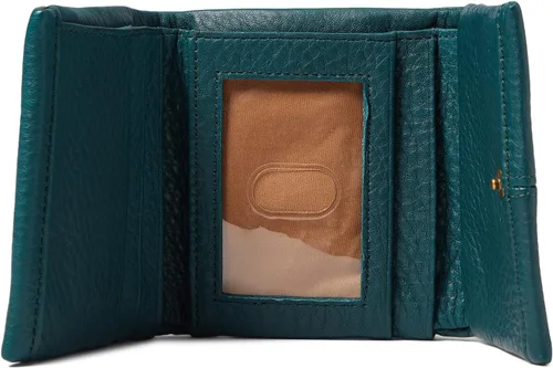 Vista 3 de HOBO Keen Mini billetera triple para mujer, construcción de cuero con forro de algodón y múltiples ranuras para tarjetas, billetera elegante