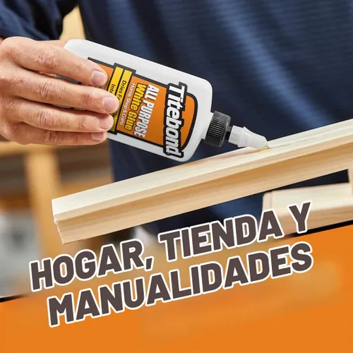 Vista 3 de Titebond pegamento multiusos blanco, para el hogar, taller, escuela y manualidades, versátil, se seca rápido y transparente, fácil de usar, limpieza