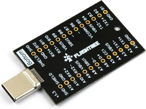 Vista 3 de USB Tipo-C Breakout Board Conector Macho 24 Pines Full Pins Salida Chapado En Oro PCB USB C Puerto Reemplazo
