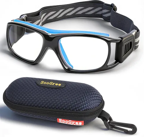 Vista 10 de SooGree Anteojos deportivos para hombres y mujeres, para baloncesto, fútbol, deportes, antiniebla, choque, colisión, gafas de uso