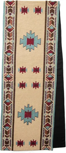 Vista 7 de Kinara Camino de mesa de caballos corriendo - Diseño nativo americano del suroeste - Patrón hermoso y único - Tejido fino de 12.25 x 72 pulgadas.