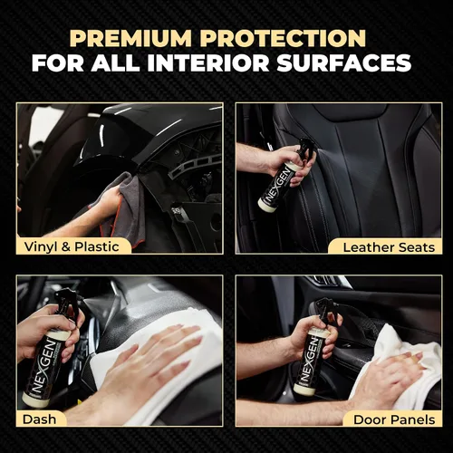 Vista 5 de Nexgen Acondicionador interior (galón) – Fórmula no grasosa, de bloqueo UV, aroma de cuero fresco, detalles de automóvil sobre la marcha