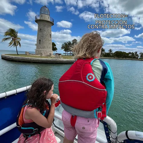Vista 6 de Astral Otter 2.0 - Chaleco salvavidas para niños, cómodo, acolchado, USCG tipo III PFD, chaleco salvavidas para jóvenes, para SUP, vela y aguas Azul