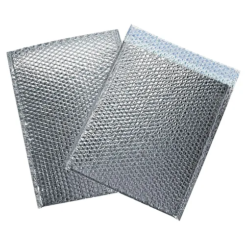 Vista 6 de Aviditi Cool Shield Bubble Mailers, 11" x 15", plateado, impermeable, embalaje aislado, para envío de artículos perecederos o sensibles a