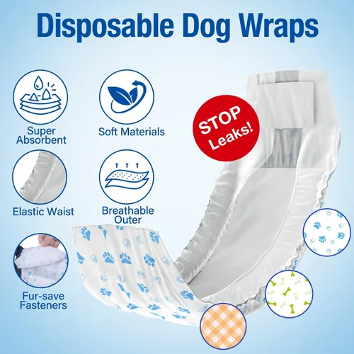Vista 3 de Pañales Pet Soft para perro, desechables, para perros macho, xs