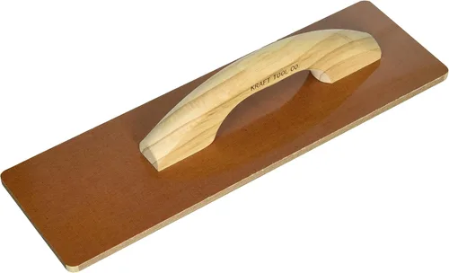 Vista 2 de Kraft Tool CF529 Flotador de lona laminada de extremo cuadrado con mango de madera, 12 x 5 pulgadas