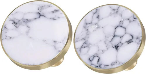 Vista 7 de Rockcloud Perillas redondas de piedra de malaquita para cajón, manijas de tocador, puerta de armario, pomo de cocina con tornillos, muebles