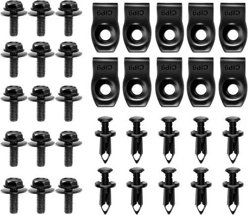 Vista 2 de GOOACC Pernos de protección contra salpicaduras del motor y clips para guardabarros Honda (40 piezas)
