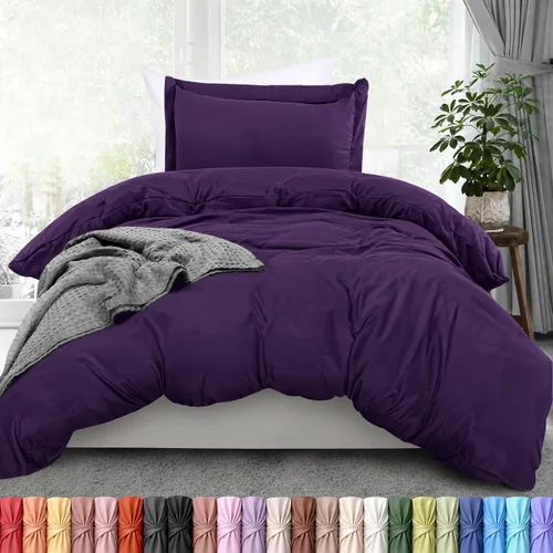 Vista 46 de Utopia Bedding Juego de funda de edredón tamaño individual - 2 piezas con cierre de cremallera - 1 funda de edredón 68X90 pulgadas y 1 funda de Beige