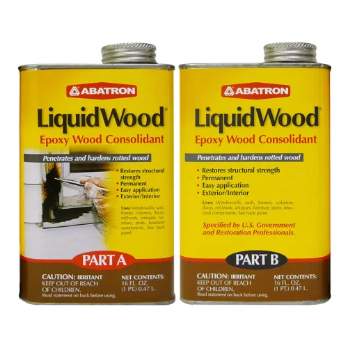 Vista 7 de Abatron LiquidWood - Kit de 2 galones, endurecedor de madera epoxi estructural y resina consolidante de 2 partes.