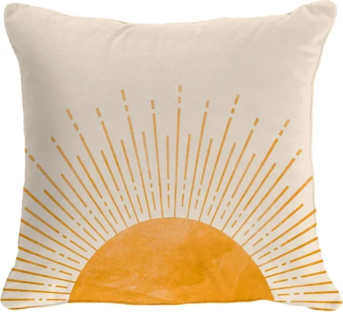 Vista 8 de OGILRE Funda de Almohada Suave Bohemia Negra con Rayos de Sol Amanecer Sunshine Atardecer Abstracto Moderno Decoraciones para Hogar Dormitorio