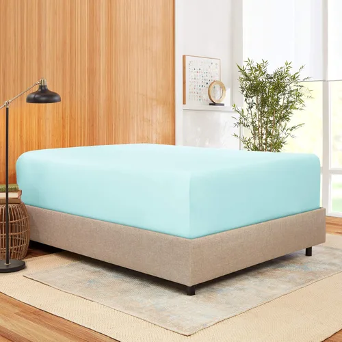 Vista 26 de 100 % algodón natural de 400 hilos, 1 pieza con bolsillo profundo de 21 pulgadas y 2 fundas de almohada, juego de sábanas de 3 piezas