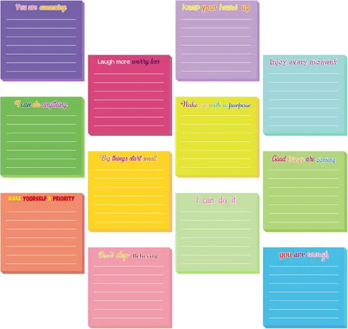 Vista 35 de Yinder 12 notas adhesivas inspiradoras, bonitas notas adhesivas motivacionales, regalos de agradecimiento a los empleados, a granel para profesores