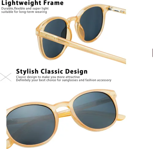 Vista 4 de 3 Pack Sunglasses for Men and Women, UV Protection Outdoor Glasses Vintage Square Full Frame