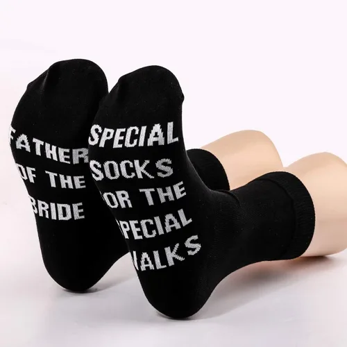 Vista 5 de TSOTMO 2 pares de calcetines especiales para el hermano de la novia para un paseo especial, regalo de fiesta de boda, regalo de hermano de la novia