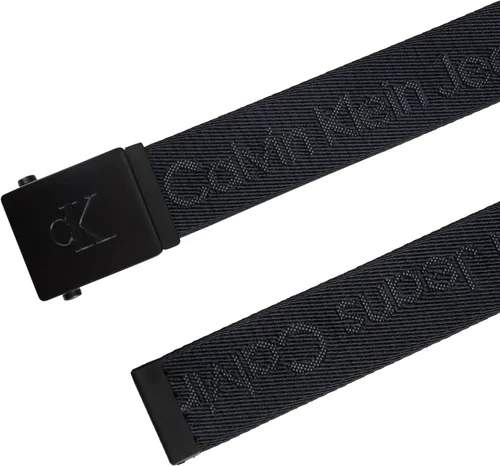Vista 4 de Calvin Klein de los hombres ajustable Firma algodón belt-white