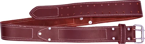 Vista 9 de PRO-15 - Cinturón de cuero y uñas de carpintero de 8 bolsillos con bolsa de herramientas de cuero genuino (MAROON)