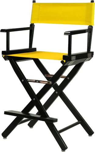 Vista 29 de Casual Home - Silla de director de 18 in, marco negro, lona negra, altura clásica Marco negro - Madera maciza