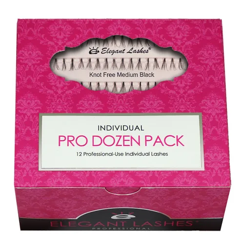 Vista 2 de Elegant Lashes Pestañas individuales largas negras sin nudos (paquete individual - 1 bandeja)