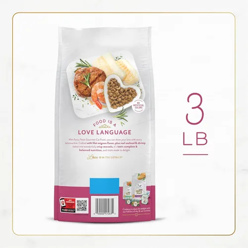 Vista 10 de Comida seca para gatos Purina Fancy Feast sabor Filete Mignon con mariscos y camarones - Bolsa de 3 libras