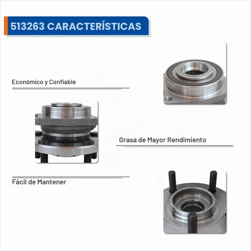 Vista 4 de MACEL 513263 Conjunto de cubo de cojinete de rueda delantera compatible con Chrysler 200 2011-2014, Sebring 2007-2010, Dodge Avenger 2008-2014