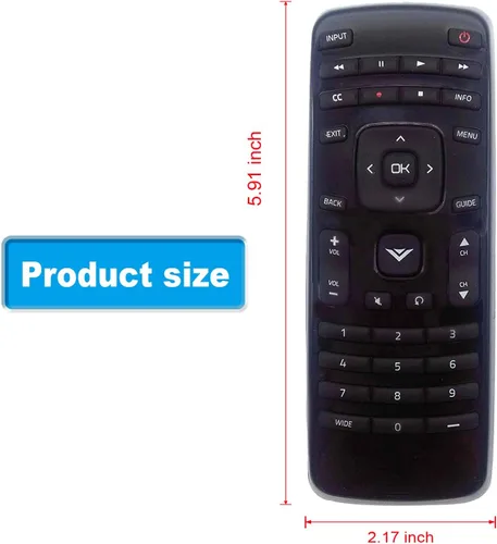 Vista 3 de Reemplazo remoto XRT010 para VIZIO TV E320-A0 E241-A1 E290-A1 E390-A1 E320-A1 E420-A0 E470-A0 E420VSE E390VL E471VLE E240AR E320AR E420AR E420AR