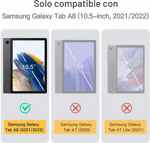 Vista 2 de JETech - Funda tipo libro para Samsung Galaxy Tab A8 de 10,5", color negro